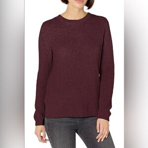 Good threads purple crew sweater 100% cotton minimalist contemporary